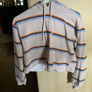 Tilly’s Striped Cropped Hoodie